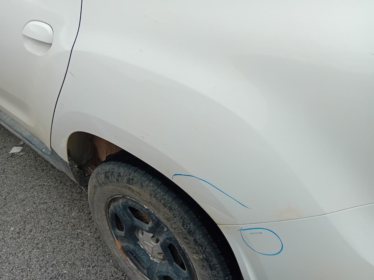 Daño en Aleta trasera izquierdo Golpe carrocería y  pintura dañada Golpe carrocería y  pintura dañada