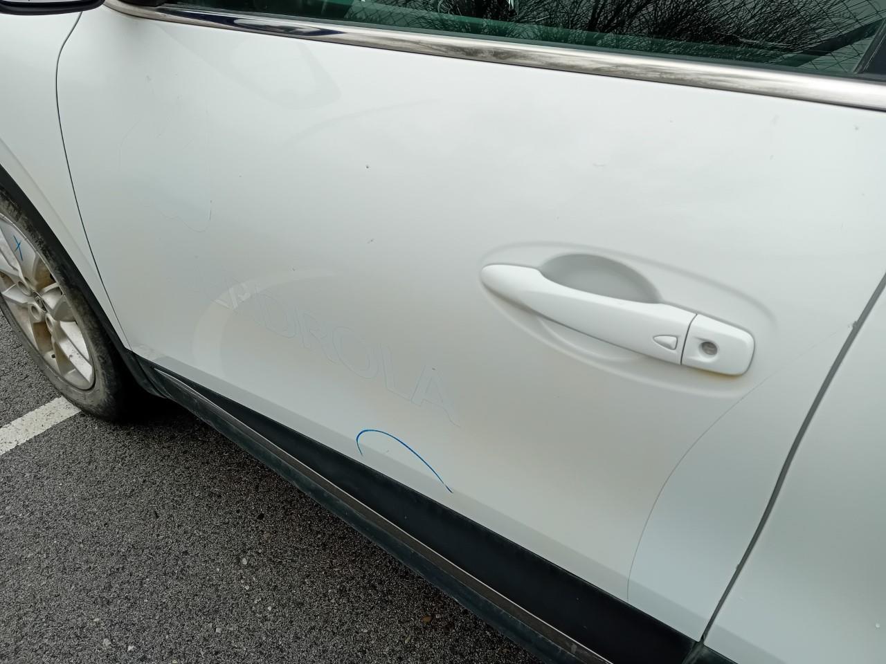 Daño en Puerta delantera izquierda Golpe carrocería y  pintura dañada Golpe carrocería y  pintura dañada