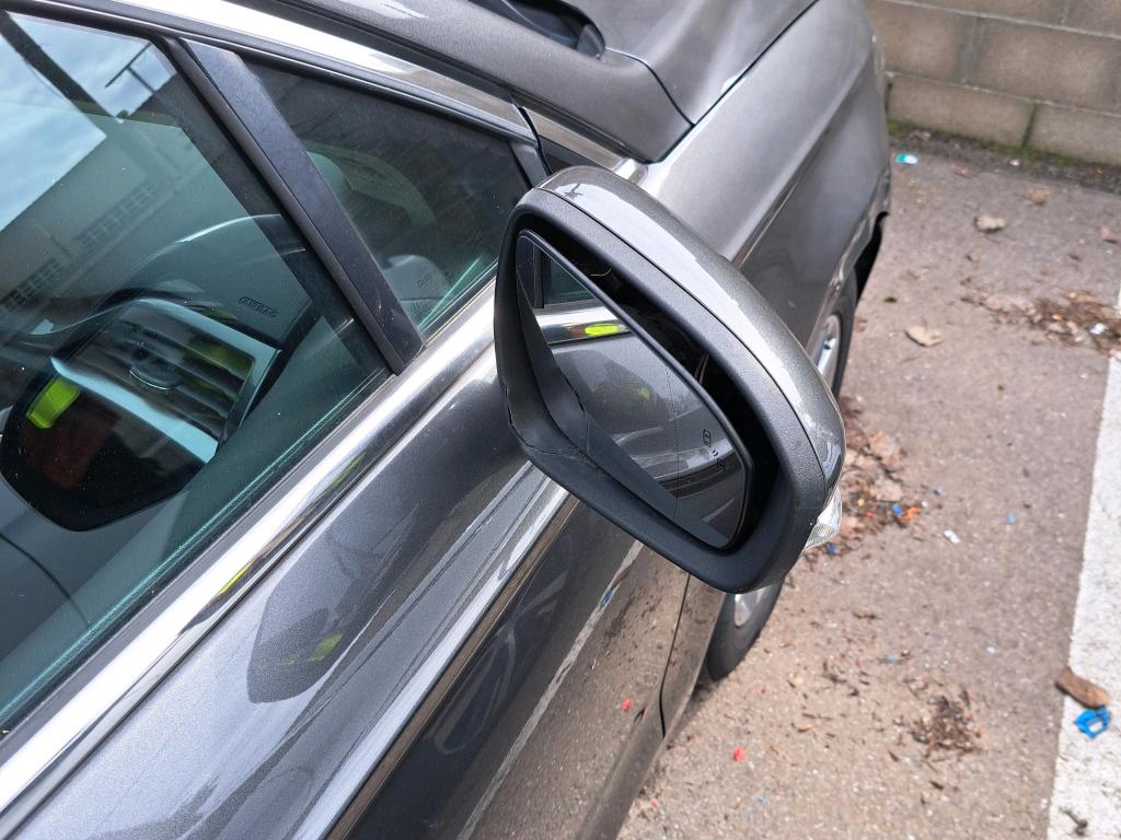 Daño en retrovisor derecho Roto Roto